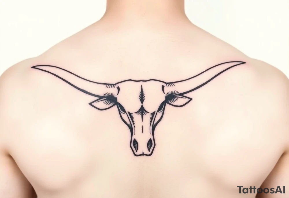 Football tattoo of the Texas longhorn tattoo idea