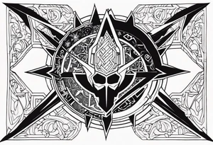 manga berserk cyber sigilism tattoo idea