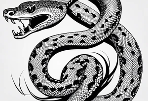 Double headed snake tattoo for placement along the spine in japanese style where the head is positioned at the bottom end of my spine to symbolise a journey of healing and transformation tattoo idea