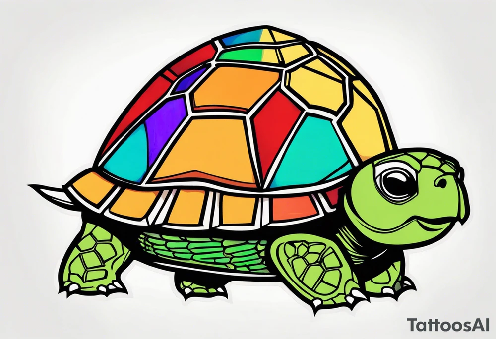 turtle with spiked shell tattoo idea