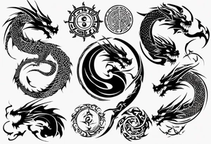 Dragon Yin Yang tattoo idea
