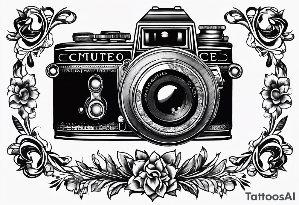 Vintage camera tattoo idea