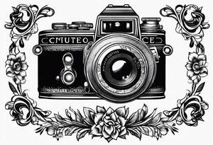 Vintage camera tattoo idea