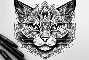 Black Cat tattoo idea