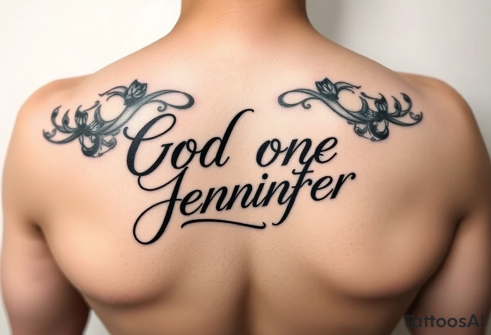 do a username god one with my grandma name Jennifer in cursive with a hear no evil see no speak no evil on my forearm tattoo idea