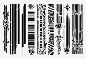 Hebrew Bar code tattoo tattoo idea