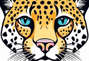 Cheetah face tattoo idea
