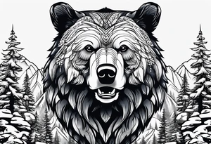 bear mountain tattoo idea