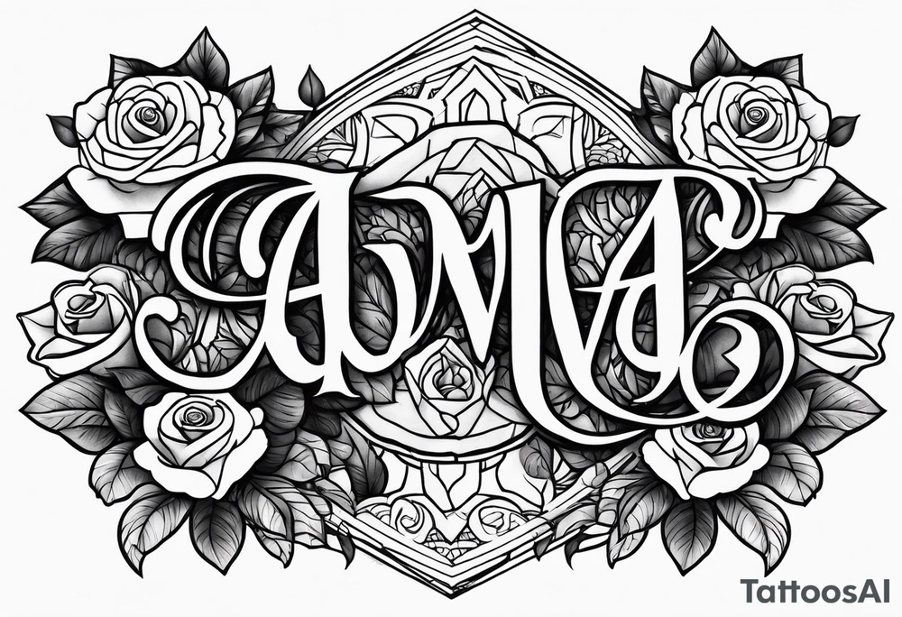 The word Always surrounded by roses tattoo idea