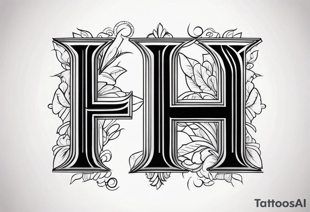 The letter H tattoo idea