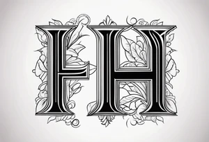 The letter H tattoo idea