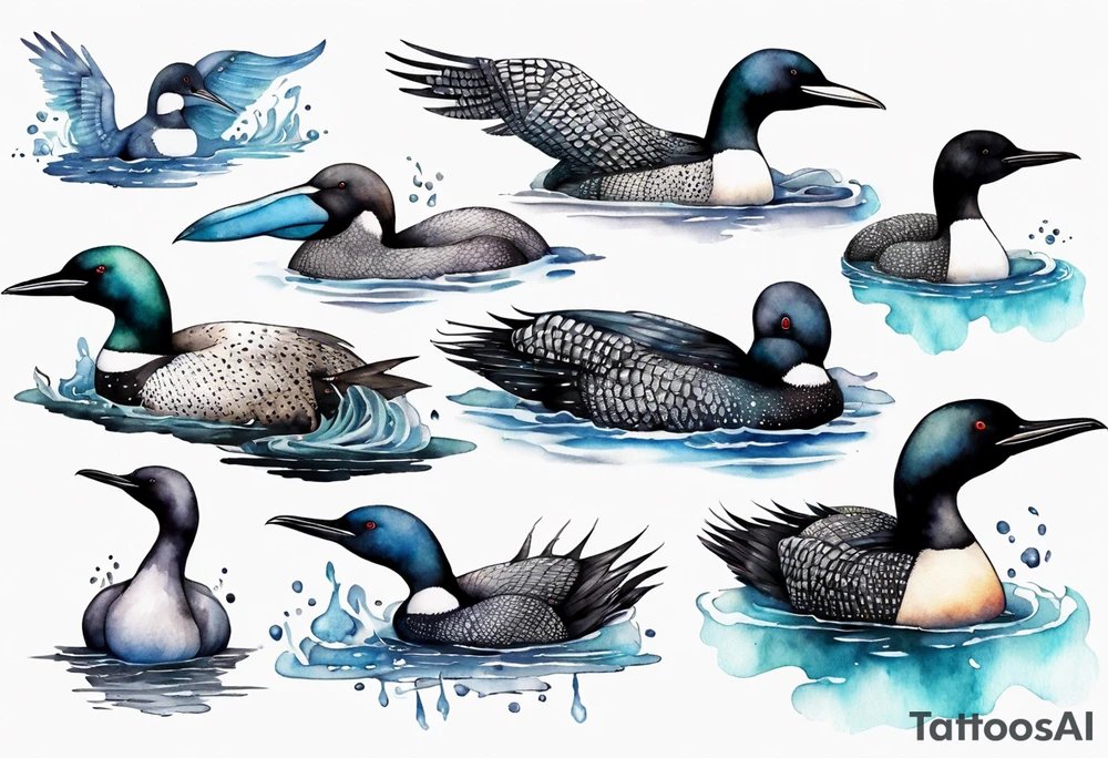 a mystical loon tattoo idea