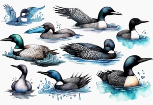 a mystical loon tattoo idea