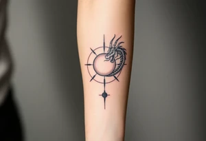 devilicious sun and dragonmoon in constellation tattoo idea