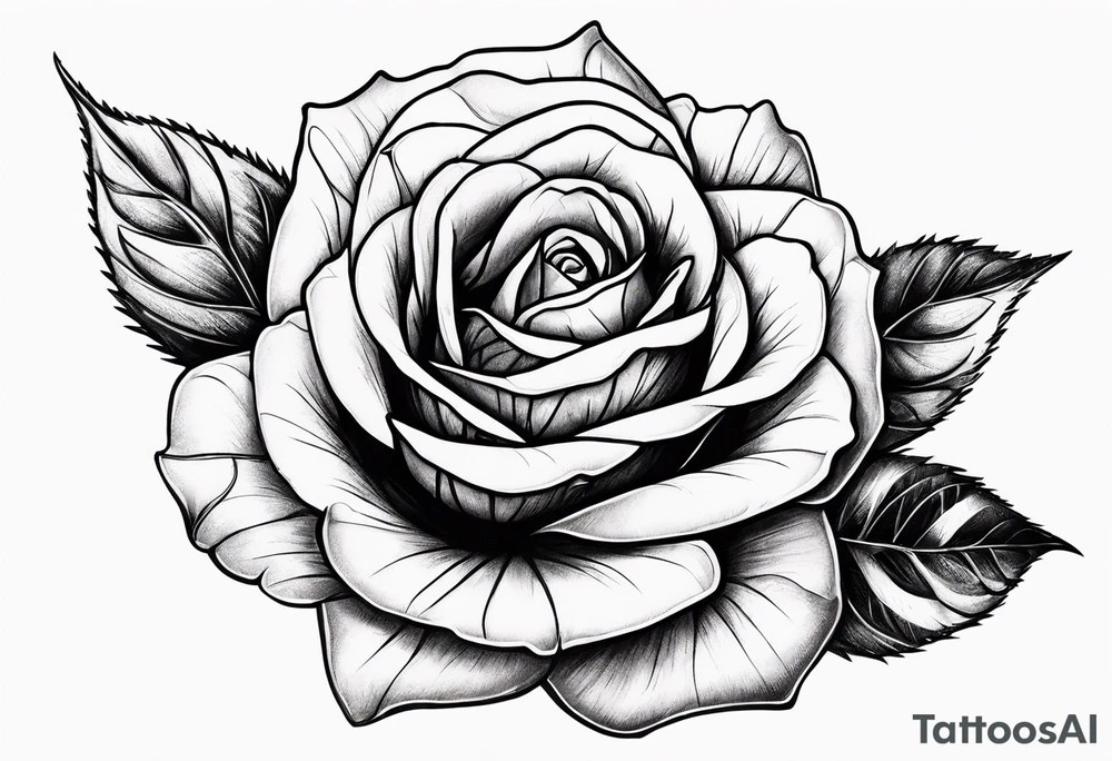 a red rose with thorns tattoo idea