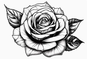 a red rose with thorns tattoo idea