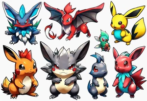 generation one pokemon tattoo idea