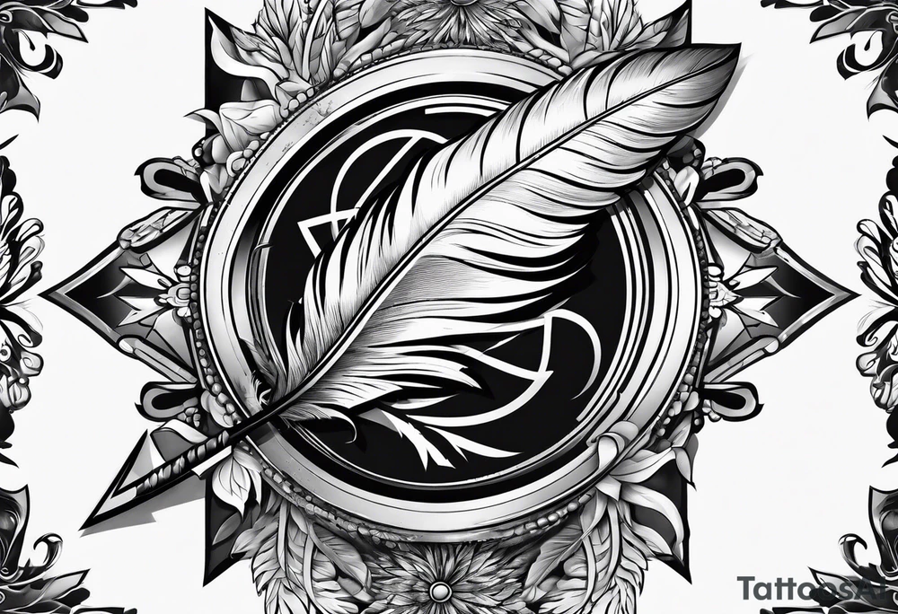 arrow with feather tattoo idea