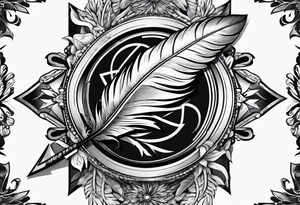 arrow with feather tattoo idea
