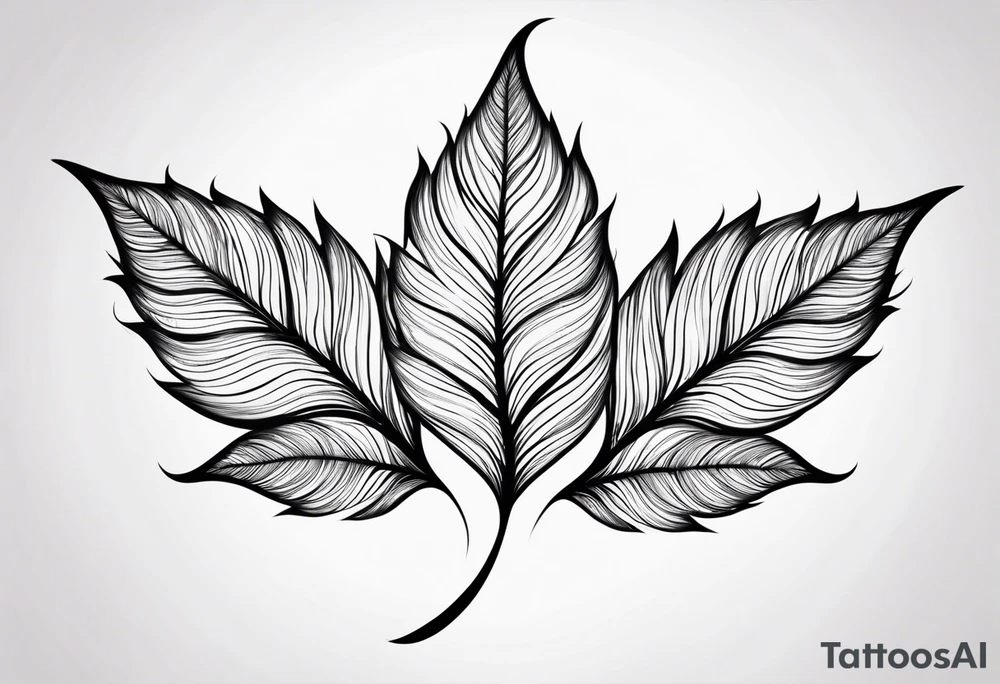 Fractals leaf tattoo idea