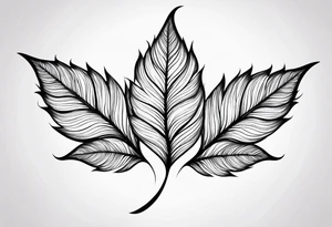 Fractals leaf tattoo idea