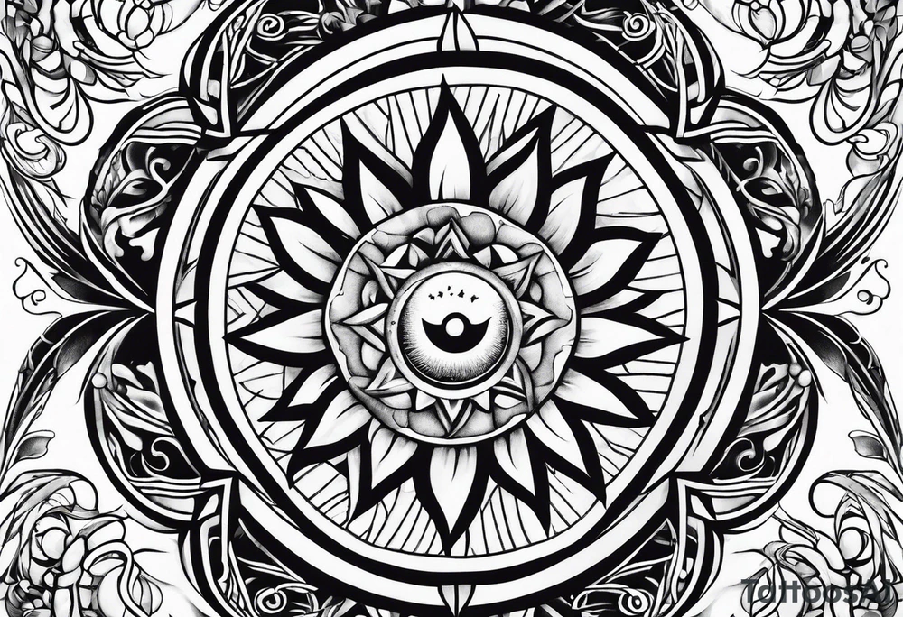 Filipino sun vertical tattoo tattoo idea