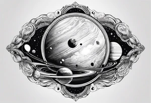 solar system, on spine tattoo idea