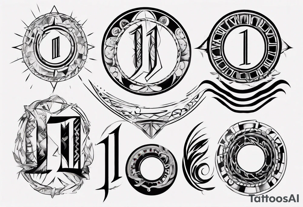 roman number tattoo idea