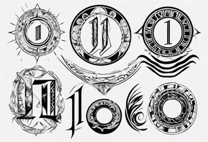 roman number tattoo idea