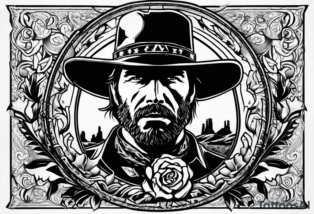 Red Dead redemption horseshoe tattoo idea