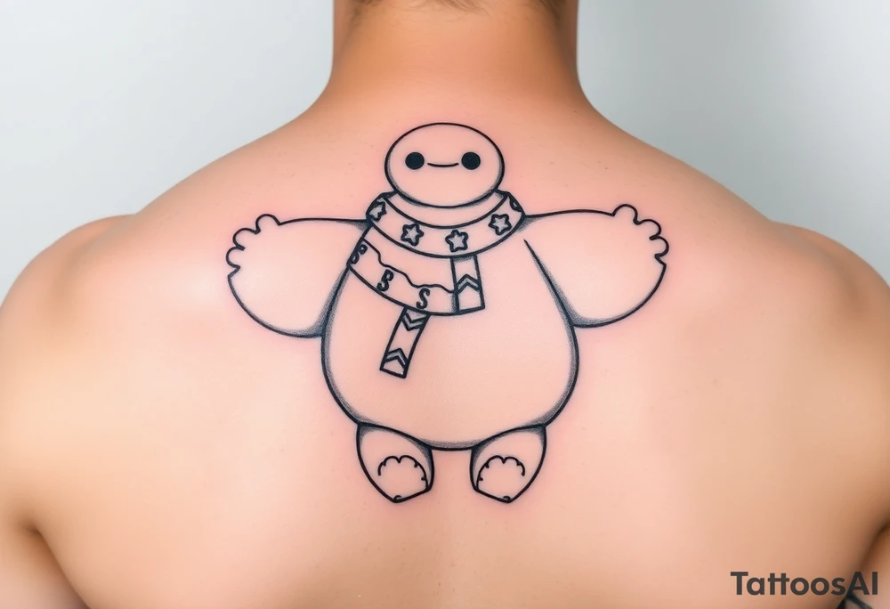 Disney Christmas themed Baymax tattoo idea