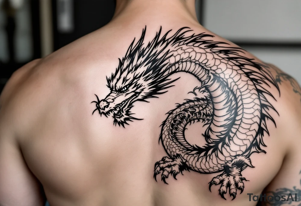 beautiful dragon tattoo idea