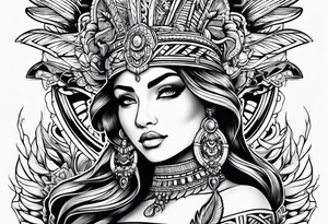 Aztec mermaid tattoo tattoo idea