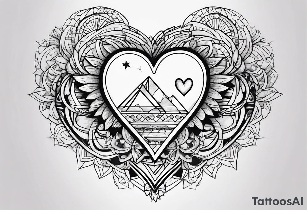 mind over heart tattoo idea