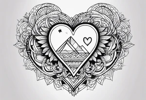 mind over heart tattoo idea