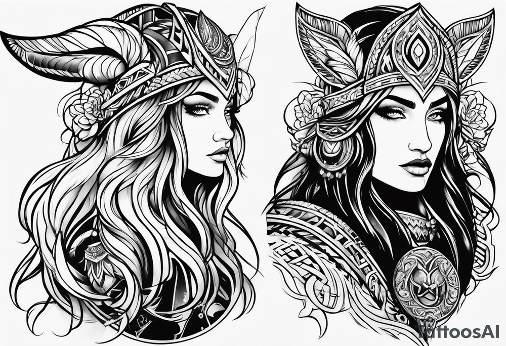 Beautiful Norse pagan tribal tattoo idea