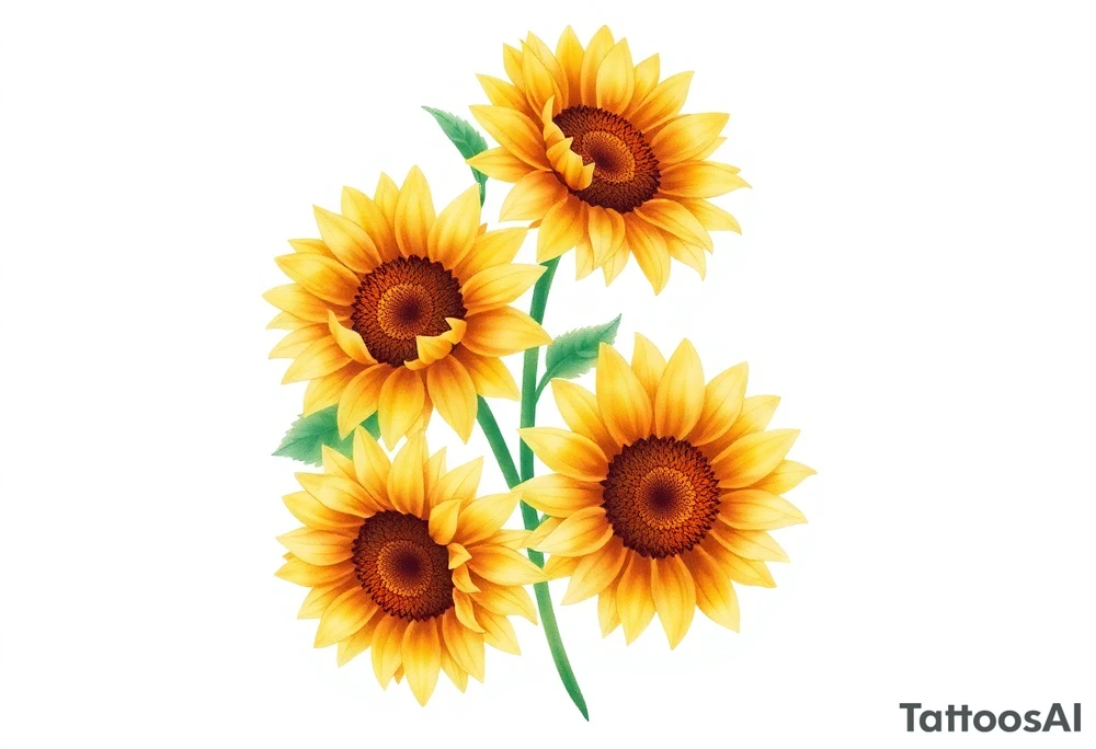Sunflowers tattoo idea