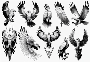 A white hawk as a warrior tattoo idea