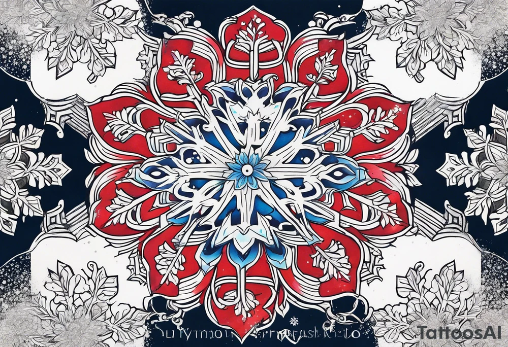 snowflakes falling tattoo idea