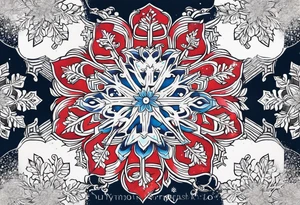 snowflakes falling tattoo idea