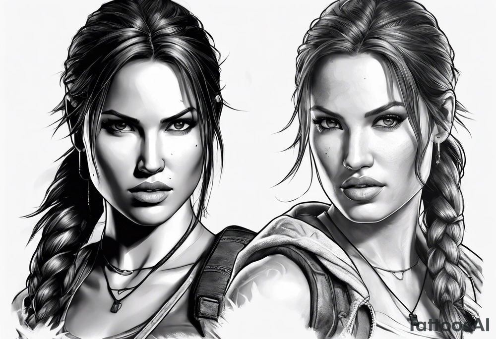 lara croft tomb raider tattoo idea
