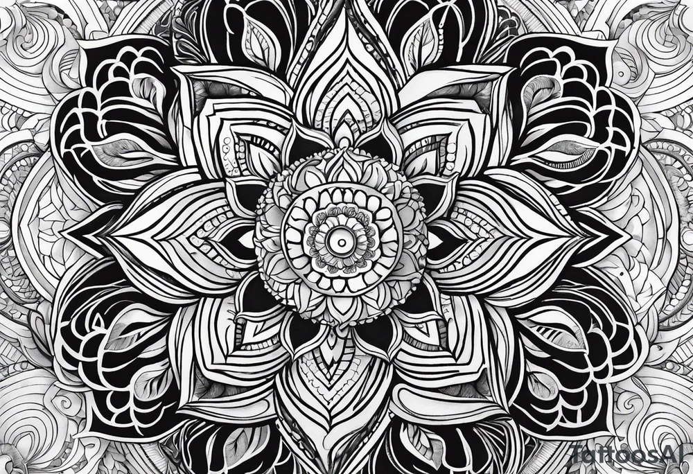 Chakras with mandala tattoo idea