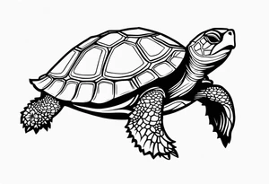 Turtle back centered tattoo idea