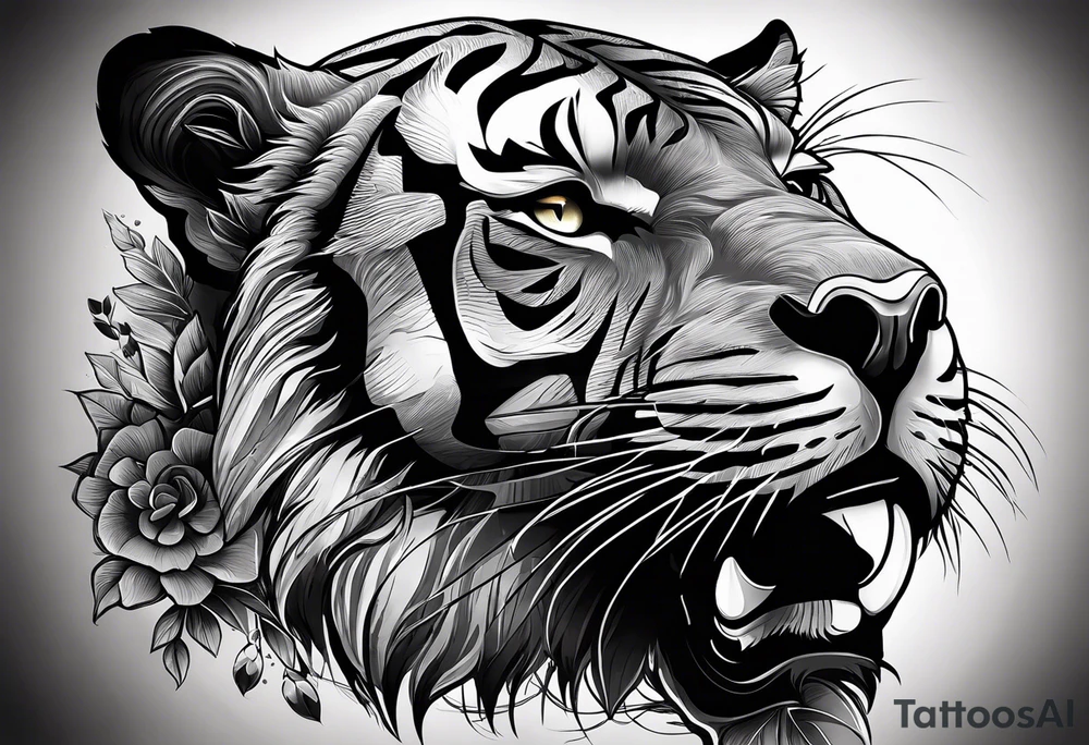 чёрный кот в смешной шляпе и свитере tattoo idea