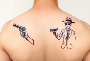 Spy vs spy  cartoon tattoo idea