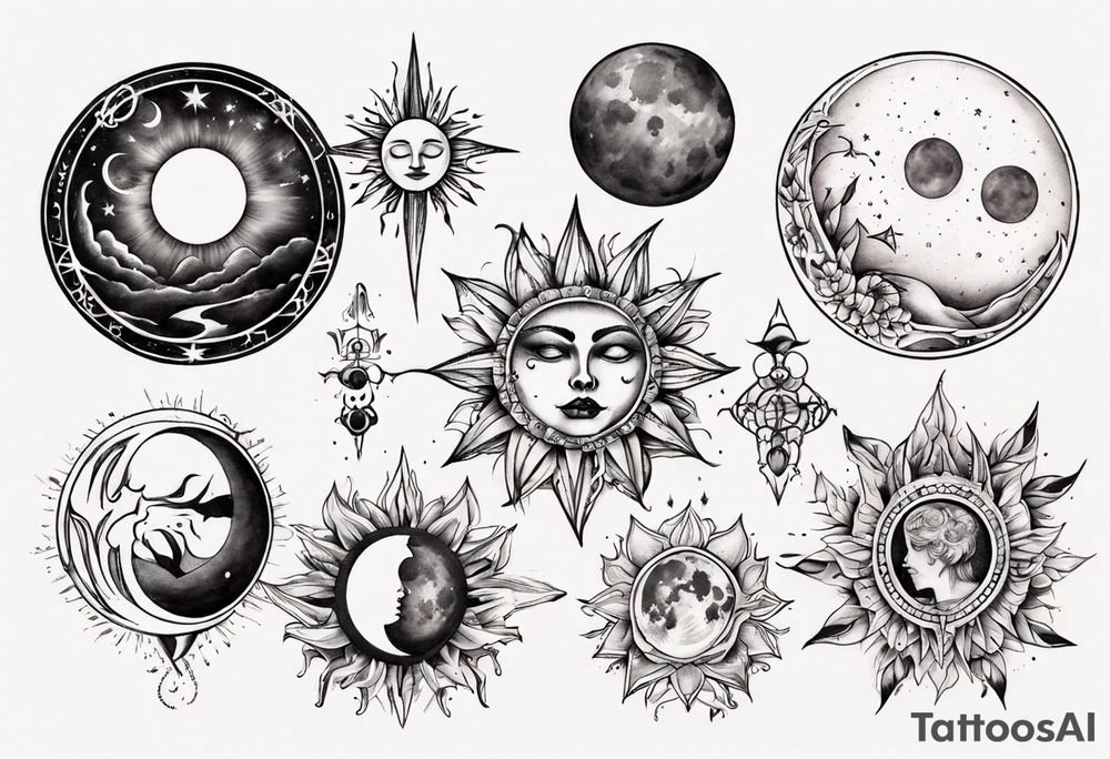 Sonne Mond tattoo idea