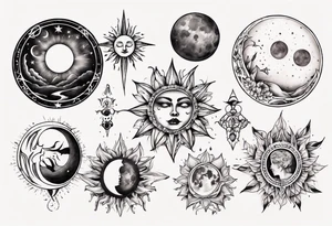 Sonne Mond tattoo idea
