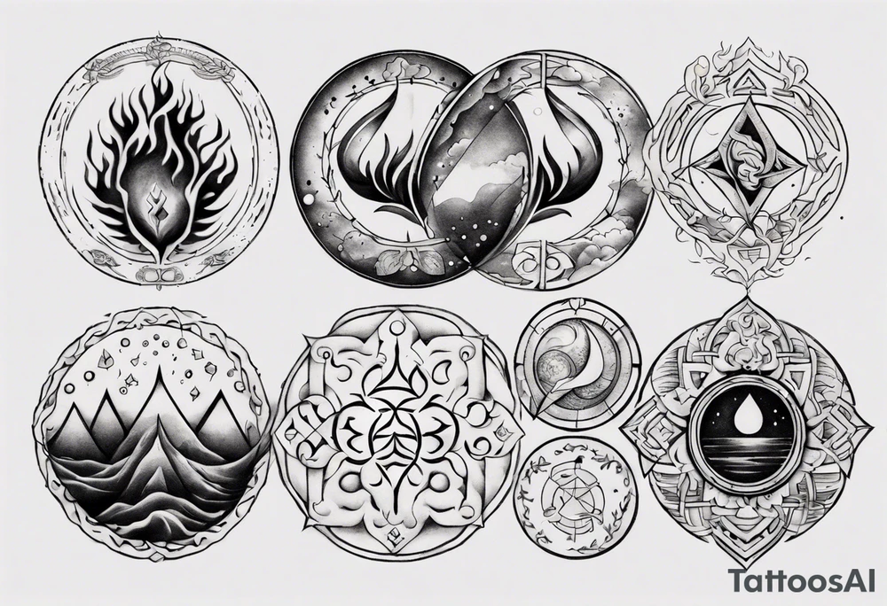 The four elements tattoo idea