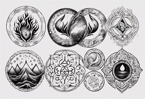 The four elements tattoo idea