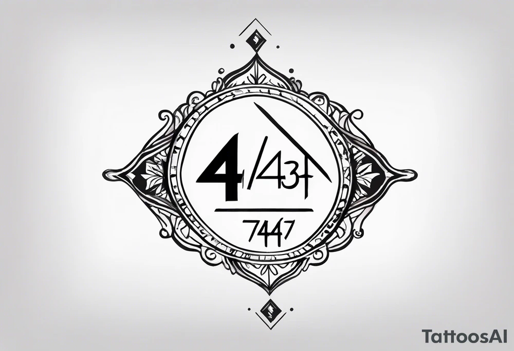 The number 444, god is greater than the highs and lows, the word grit, acronym ACE and a violet tattoo idea